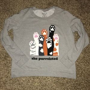 NWOT ModCloth She Purrrsisted Cat Sweater XL